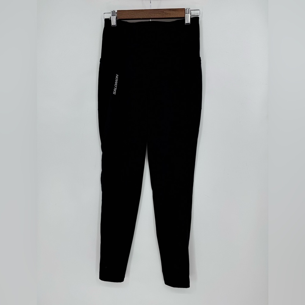 Salomon Women's Black Leggings With Pockets Size Medium